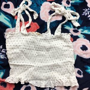 Pacsun polka dot crop top
